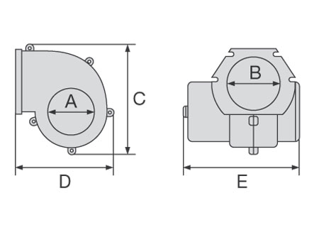 1710024_ Centrifugal Bilge Blowers Ocean 24v 280m3 with Flange
