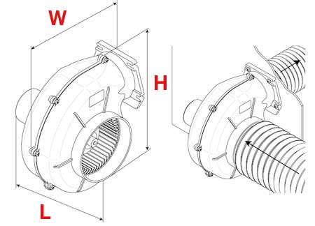 1710058_ Centrifugal Bilge Blowers Ocean 24v 750m3 with Flange