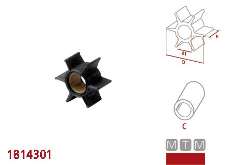 1814314_18 Impeller Johnson - Evinrude 396725/432954