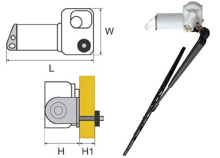 1956152_ Stainless Steel Wiper Arm for Roca W12wp and MTM W10 450-550mm