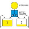 Electronic battery separator 3 Batteries 120a