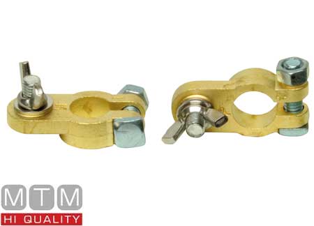 2030002 Kit 2 Brass Battery terminals