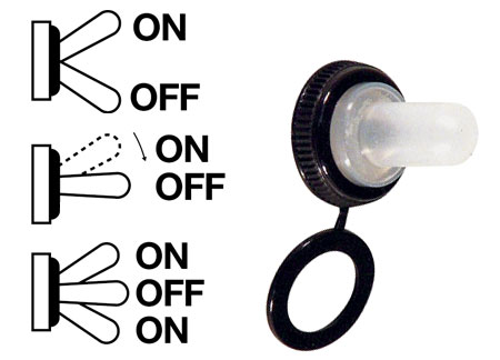 2101124_ Toggle switch with plastic lever and LED light 4T 16amp ( on-off-on)