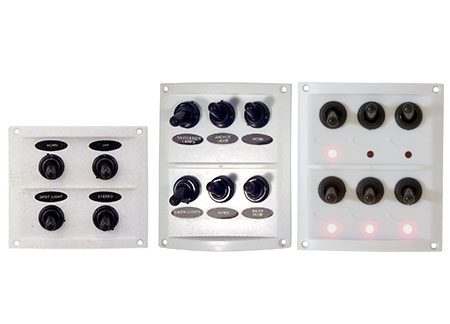 2102644 White Electrical Panel with 4 switches 100 x H90 mm