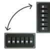 2102706_ Electrical panel Black Sea with 6 Led waterproof switches 205 x H102mm