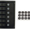 2102713_ Black Electrical Panel WP-MATIC with 3 led Switches 130 x H110mm