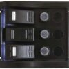 2102713_1 Black Electrical Panel WP-MATIC with 3 led Switches 130 x H110mm