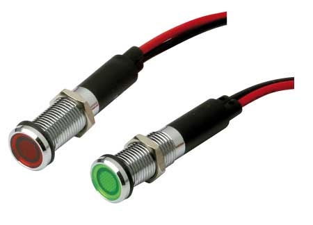 2105008 red watertight chromed brass 12v led pilot lights