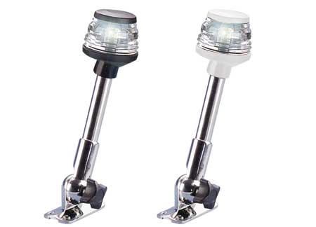 2113011 Stainless fold-down Pole Navigation Light 360° - black H24 cm