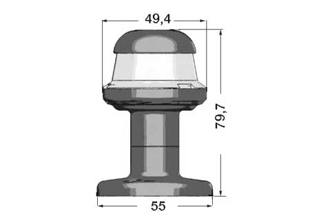Led navigation light Orionis Black 360º 12-24v