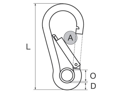 211380_ Standard Eye Carabiner 8mm