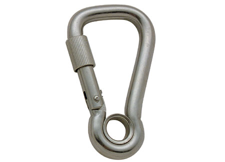 Wide Carabiner 11mm Screw Lock with Eye