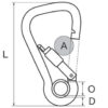 212060_ Wide Carabiner 6mm Screw Lock with Eye