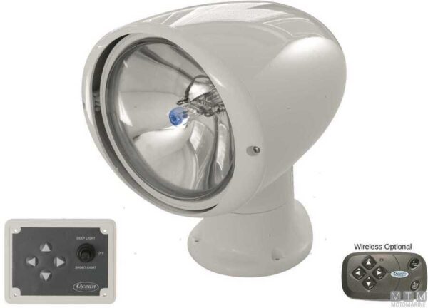 Adjustable searchlight with watertight control panel 12v (100- 300mt)