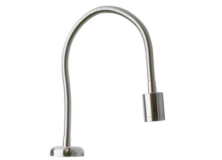 2124218_ Chrome plated Brass body and flexible neck LED chart light 12/24 v