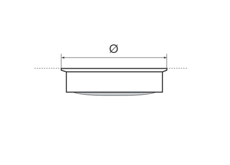 2140004_ Stainless Ceiling Light with Switch D140