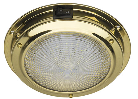 2141000 Polished Brass Led Ceiling Lights 12v 168mm with Switch