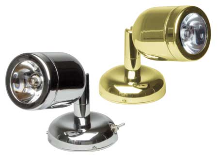 2144066 Adjustable Polished Brass Led Spot lights with switch