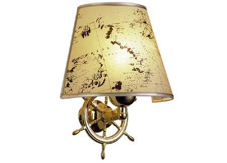 2147105 Brass Wall light with wheel and shade 220V
