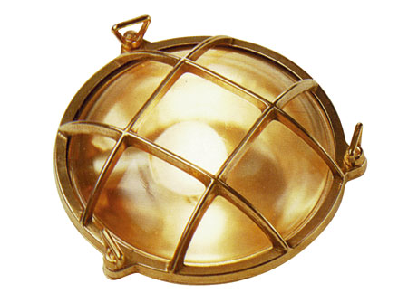 2147200 Polished Brass Decorative Nautical Lamp Round 155mm
