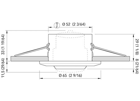 EDGAR_dw Stainless Steel recessed spot light Quick lucille 12-24v 65mm 3000 K