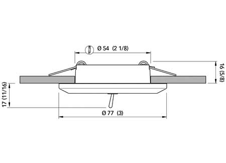 2149207_ LED Spotlight Quick Selene 77mm Warm 3000 K° 12/24V