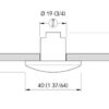 2149600_ Led Courtesy Light Quick Patricia White 4000 K° 19 x H21mm