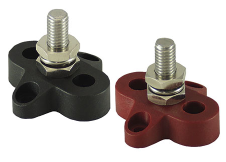 2155500 Black Terminals with M8 studs for Electric Cables connections