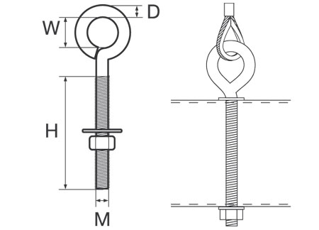 231060_ M6 stainless steel eye bolt