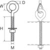 231180_ M8 stainless steel eye bolt
