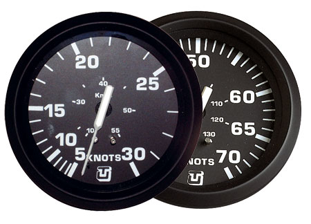 2360512 GPS Speedometer 55 knots Uflex Ultra Black 85mm