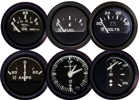 2360521 Ammeter with Shunt Uflex Ultra Black 60-0-60 52mm