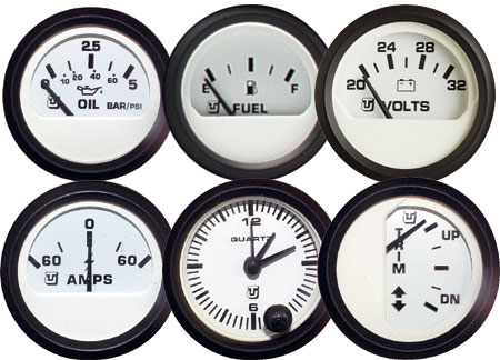 2360545 Ammeter with shunt Uflex Ultra White -60a +60a 52mm