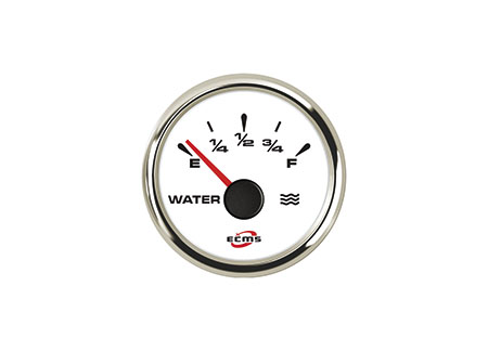 2361001_ ECMS Voltmeter 12v white 52mm 8-32v
