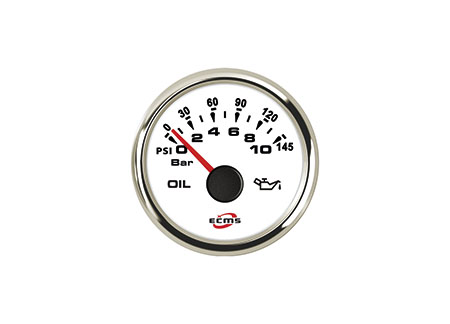 2361001_3 ECMS Voltmeter 12v white 52mm 8-32v