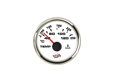2361001_4 ECMS Voltmeter 12v white 52mm 8-32v