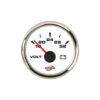 2361001_6 ECMS Voltmeter 12v white 52mm 8-32v