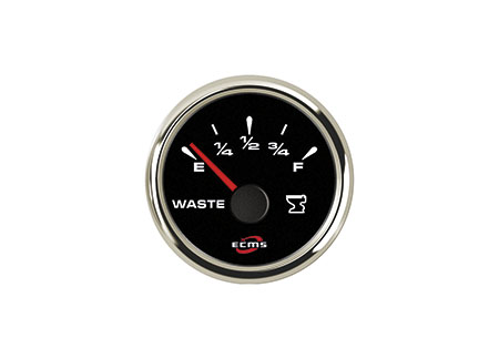2361004_1 ECMS Voltmeter 12v black 52mm 8-32v