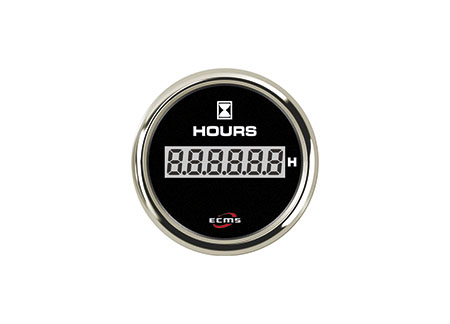 2361004_8 ECMS Voltmeter 12v black 52mm 8-32v