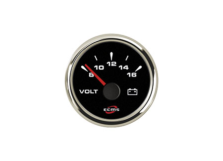 2361014_5 Water Level Indicator Black - Chromed ECMS 52mm