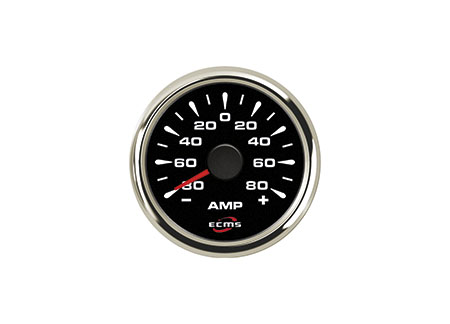 2361059_7 ECMS Voltmeter 12v black 52mm 8-32v