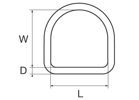 236353_ D Ring 5x25x30mm Stainless Steel