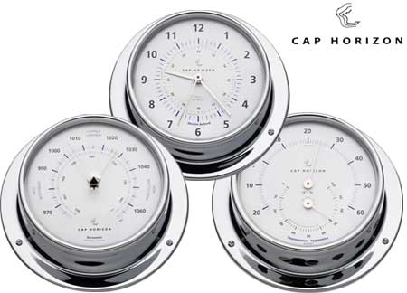 2400213 Barometer Chromed Brass 110mm Cap Horizon (by barigo)