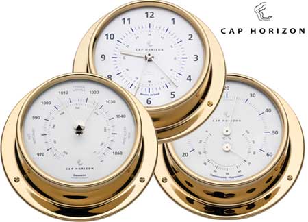 2400222 Barometer Polished Brass 120mm Cap Horizon (by barigo)