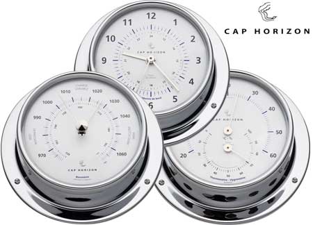 2400226 Barometer Chromed Brass 120mm Cap Horizon (by barigo)
