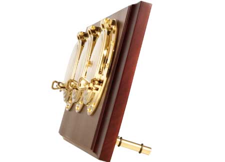 2417213_1 Polished Brass plated Zirconium weather station 360x150mm