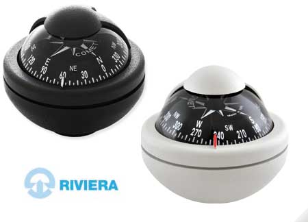2500012 Navigation Compass Riviera Comet BC2 - Black with Bracket