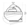 2500014_ Navigation Compass Riviera Comet BC2 - White with Bracket