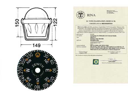 2501905_ Navigation Compass Riviera BZ2 Standard - Black