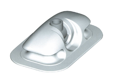 2915023 Grey rubber rowlock with foldable socket 150 x 95mm